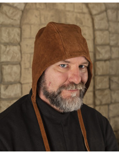 Martinus medieval peasant crepe, light brown suede