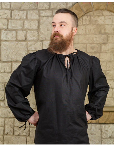 Medieval shirt model Rafael, black...