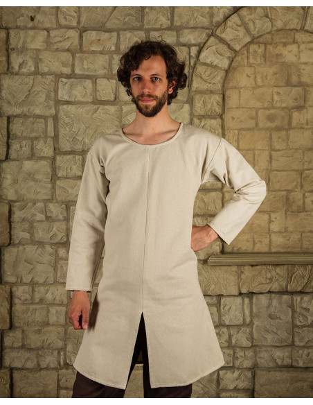 Medieval tunic in cream cotton...