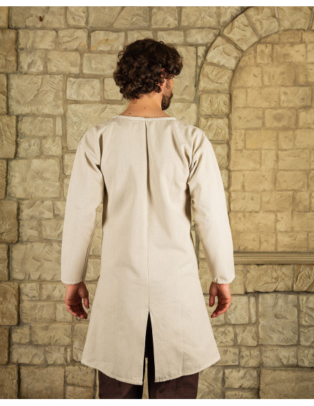 Medieval tunic in cream cotton...