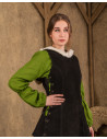 Medieval dress with hood model Freya, black color