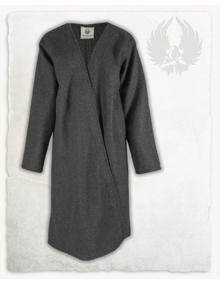 Medieval gray wool crossed tunic,...