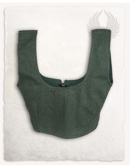 Medieval bodice in green cotton model...