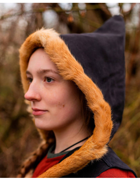 Medieval woman's top with hood model...