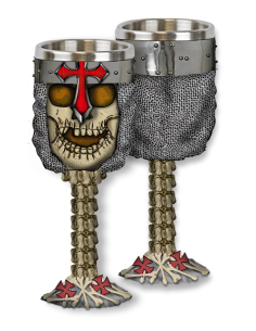 Templar Cross Skull Cup, decorative (1 unit)