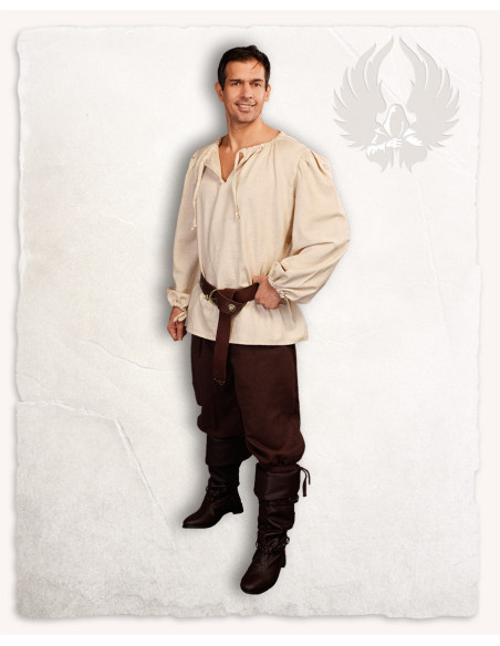 Medieval shirt model Rafael, cream...