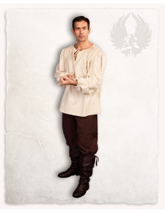 Medieval shirt model Rafael, cream cotton 2