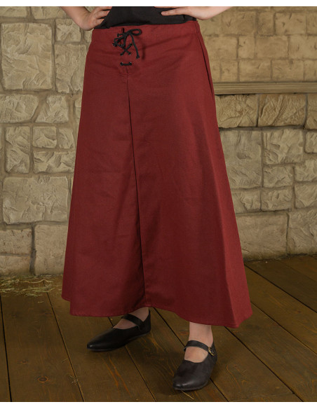 Medieval skirt in burgundy cotton...