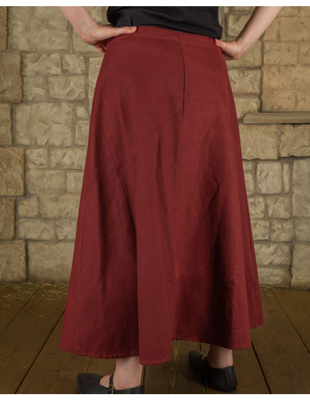 Medieval skirt in burgundy cotton...