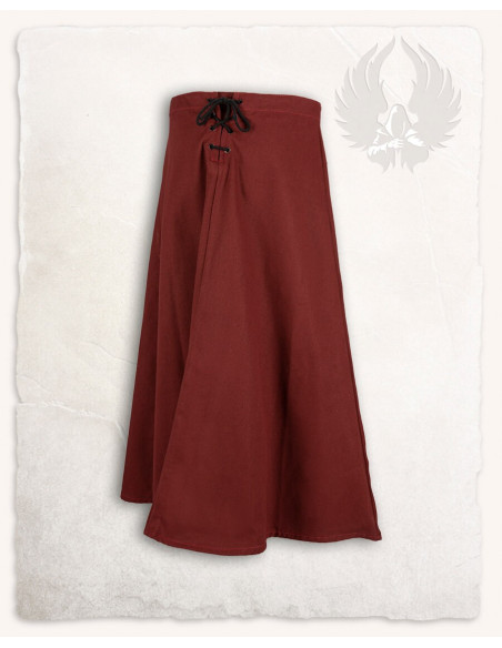 Medieval skirt in burgundy cotton...