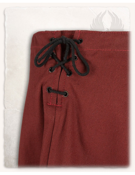 Medieval skirt in burgundy cotton...