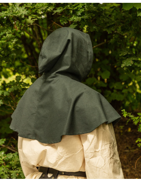 Gugel or Nordic hood model Notker, green