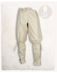 Medieval cotton pants Ketill model, natural white 2