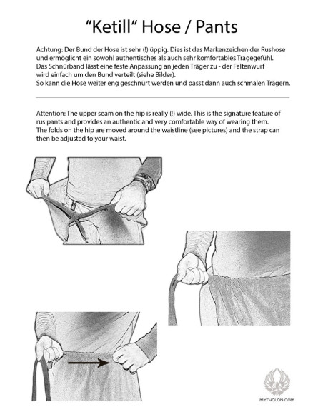 Medieval cotton pants Ketill model,...