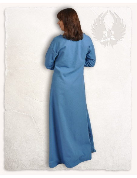Medieval dress in light blue cotton...