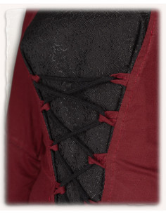 Burgundy-black medieval dress model Ophelia 2