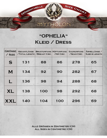 Burgundy-black medieval dress model...