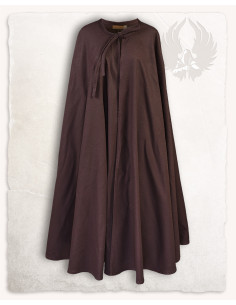 Medieval cape in brown cotton Rudolf model