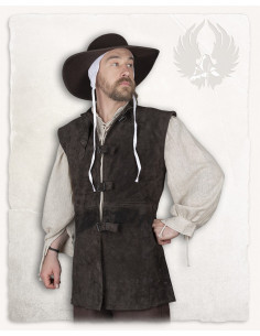 Brown suede vest Orthello model 2