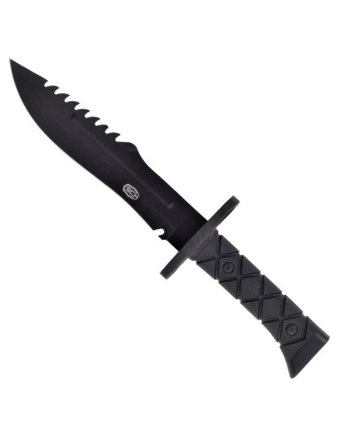SCK hunting knife stainless steel blade. toothed tip (34 cm.)