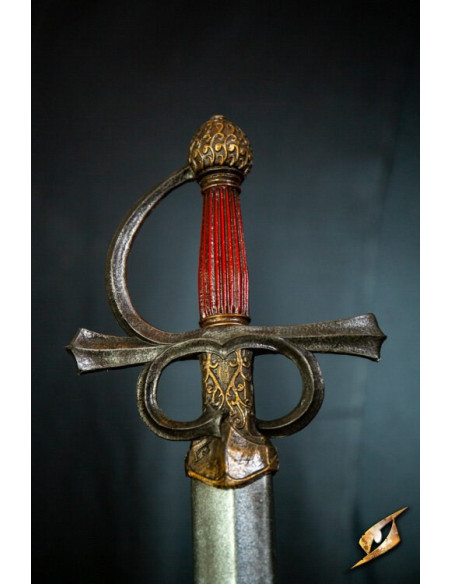 Rillet latex rapier sword red hilt...