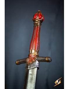 Medieval latex sword Dualist model red hilt (LARP) 2