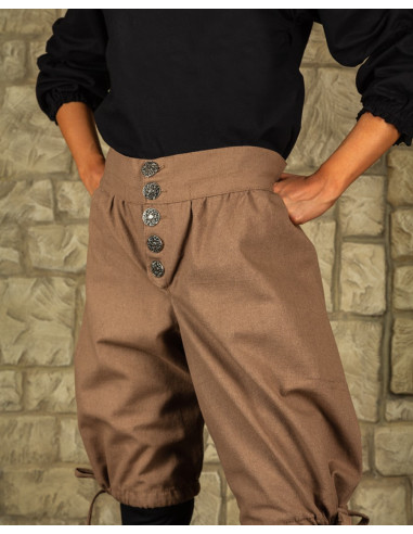 Tilly Cotton Capri Pants, Sand Brown ⚔️ Medieval Shop