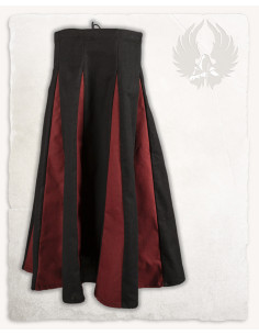 Two-tone medieval skirt model Isabell (black-burgundy)