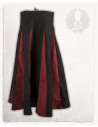 Two-tone medieval skirt model Isabell (black-burgundy)