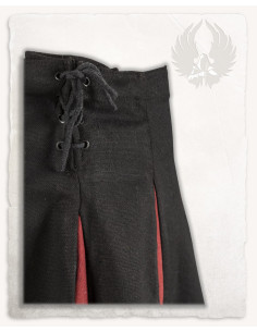 Two-tone medieval skirt model Isabell (black-burgundy) 2