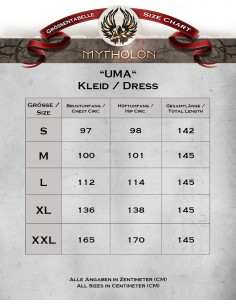 Medieval dress model Uma, black color 2