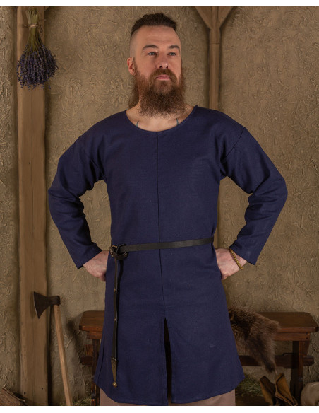 Medieval blue cotton tunic model Gadaric