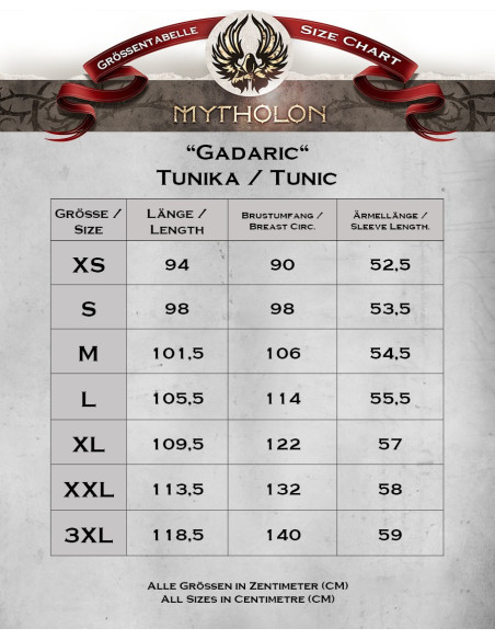 Medieval blue cotton tunic model Gadaric