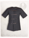 Black short-sleeved medieval gambeson model Gustav