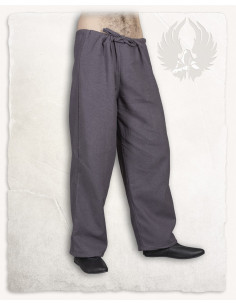 Medieval pants in gray cotton Kasimir model
