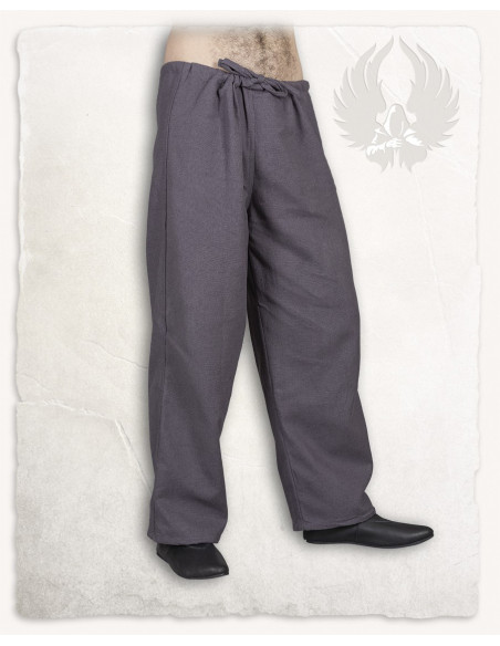 Medieval pants in gray cotton Kasimir...
