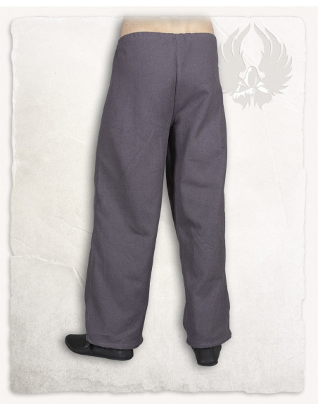 Medieval pants in gray cotton Kasimir...