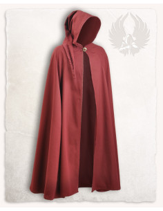 Medieval cotton cloak Gora model, burgundy color