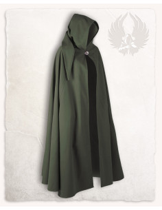 Medieval cotton cloak Gora model, green color