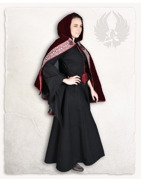 Medieval dress of lady Leonora, black...