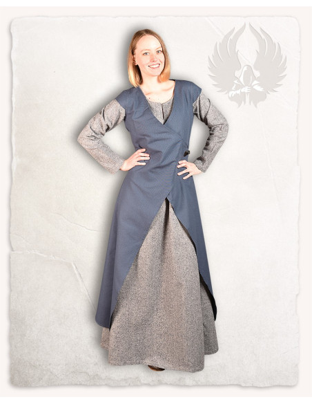 Tunic for woman in blue cotton Vysera... Tunic for woman in blue cotton Vysera...