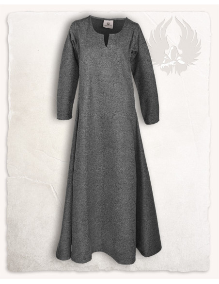 Medieval dress in gray wool model Wilma