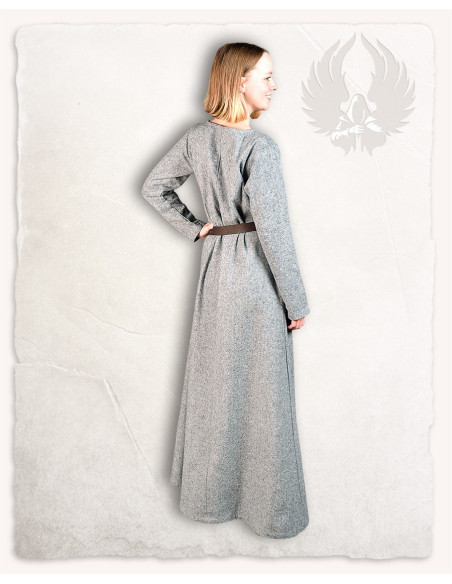 Medieval dress in gray wool model Wilma