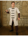 Long medieval gambeson Leopold model, cream color