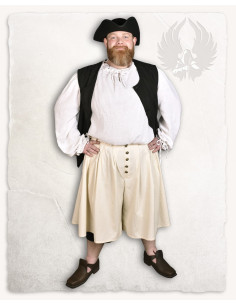 Wide cream cotton pants Matey model