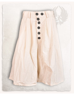 Wide cream cotton pants Matey model 2