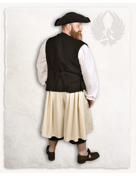 Wide cream cotton pants Matey model