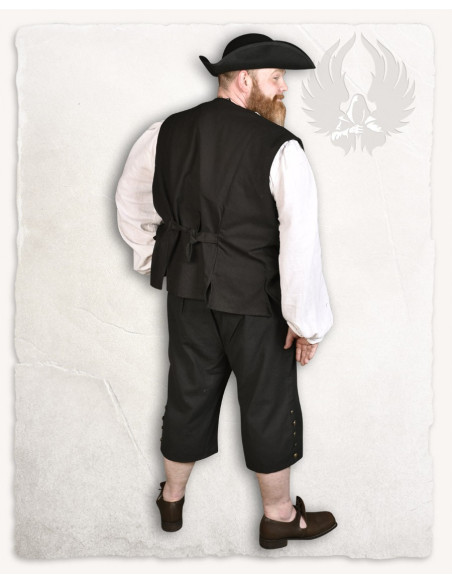 Black cotton pirate pants Franklin model
