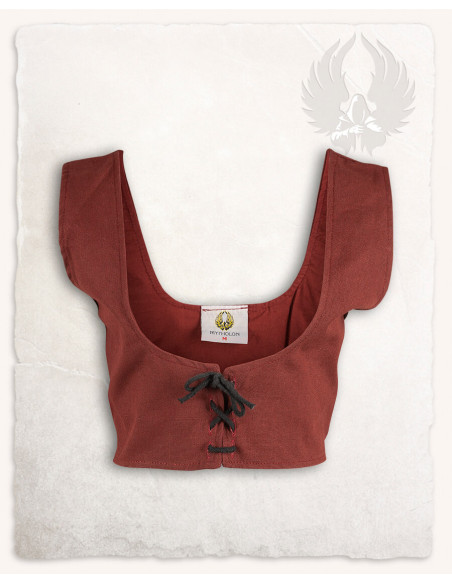 Medieval bodice in burgundy cotton...