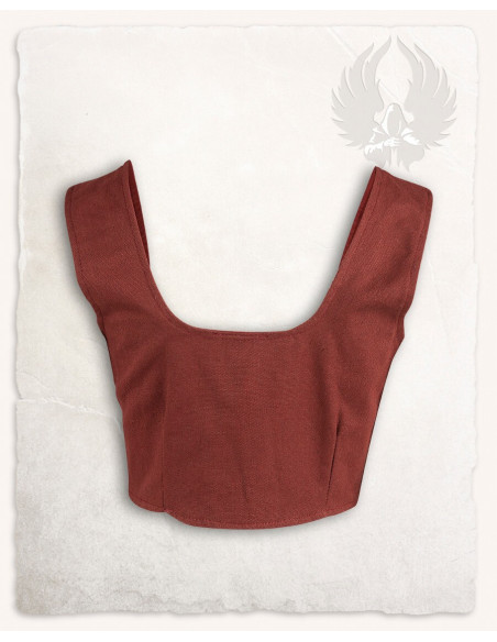 Medieval bodice in burgundy cotton...